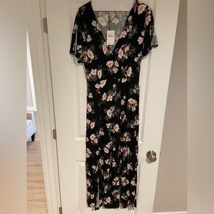 Floral Maxi dress with tie back